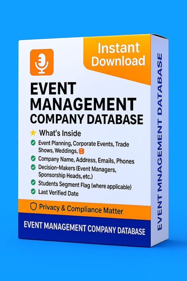 Event Management Company Database 2025