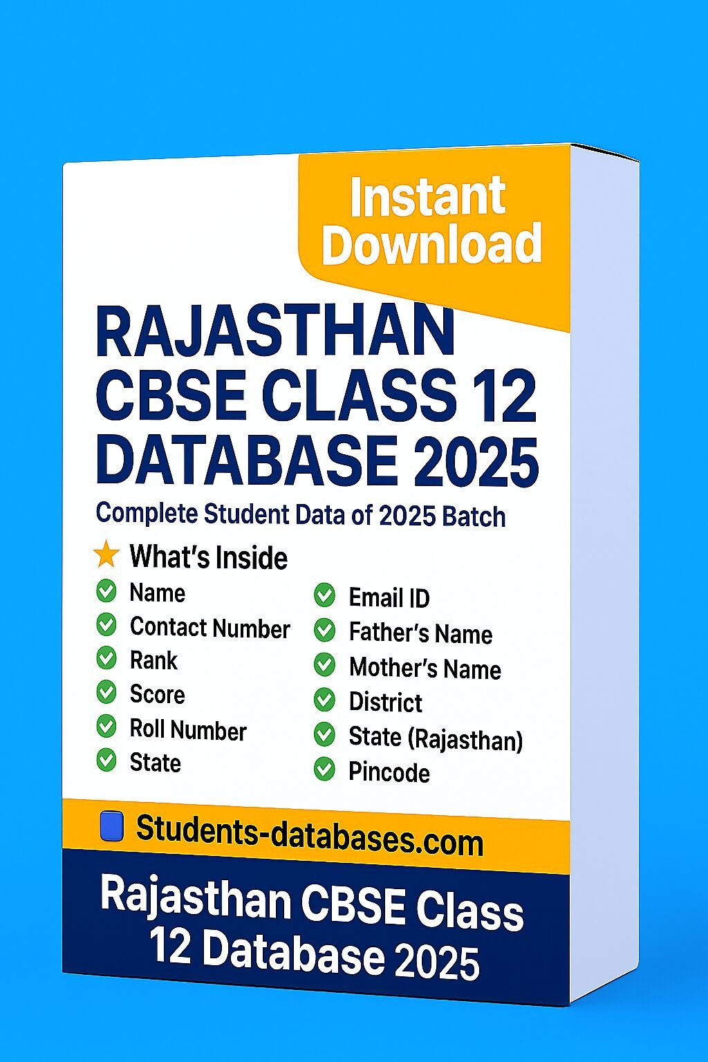 Rajasthan CBSE Class 12 Database 2025 Rajasthan CBSE Class 12 Database 2025 - Image 1