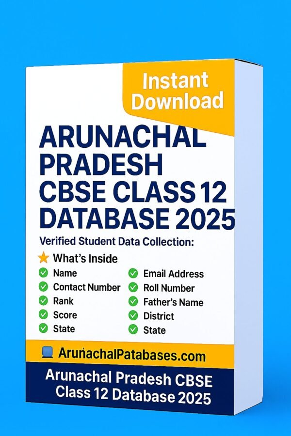 Arunachal Pradesh CBSE Class 12 Database 2025