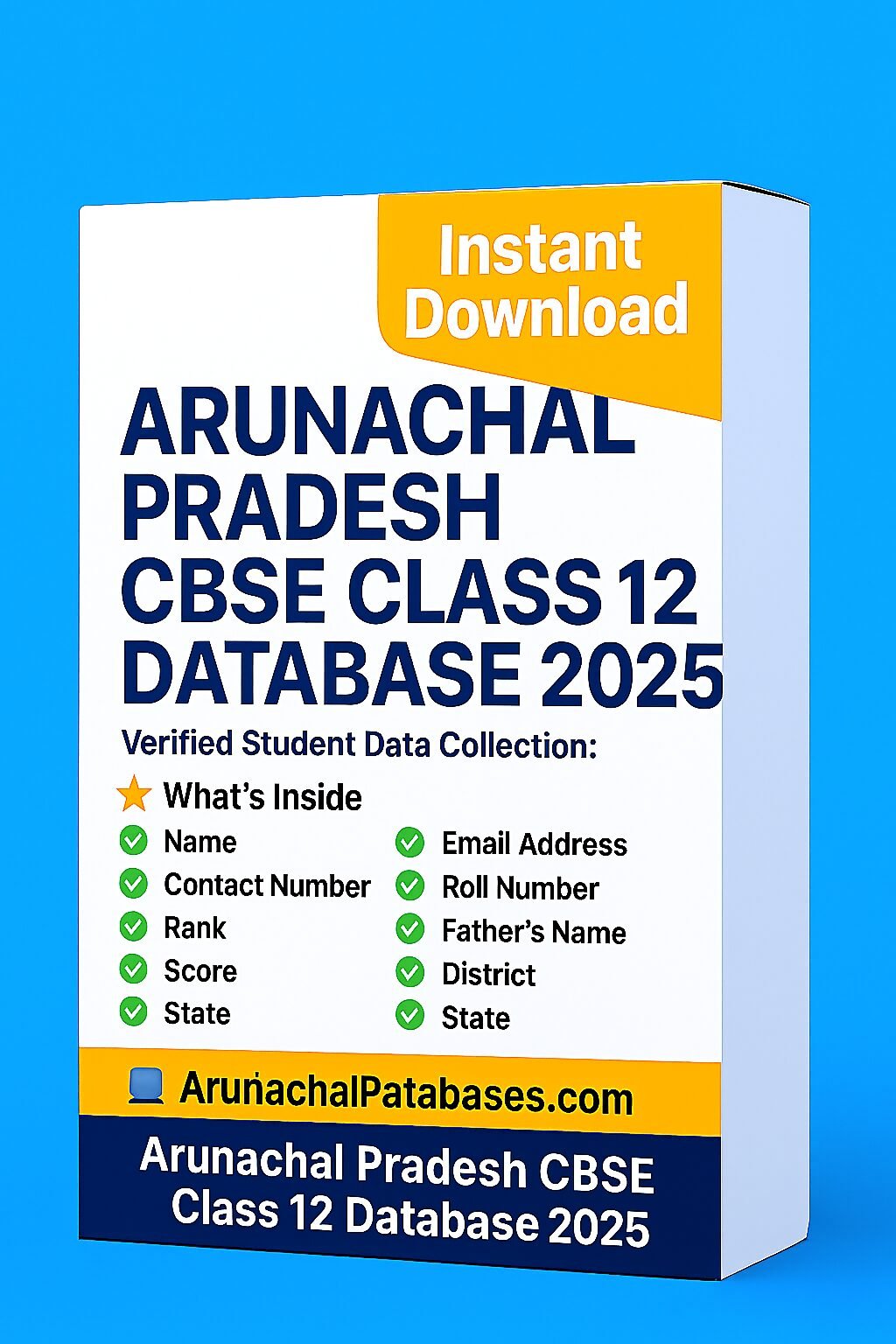 Arunachal Pradesh CBSE Class 12 Database 2025 Arunachal Pradesh CBSE Class 12 Database 2025 - Image 1