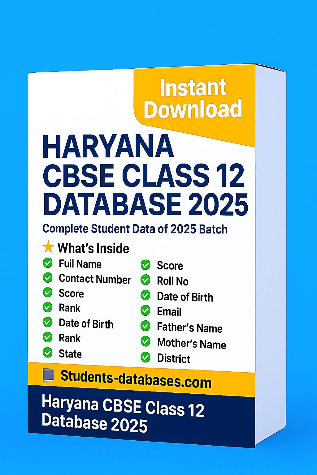 Haryana CBSE Class 12 Database 2025 Haryana CBSE Class 12 Database 2025 - Image 1