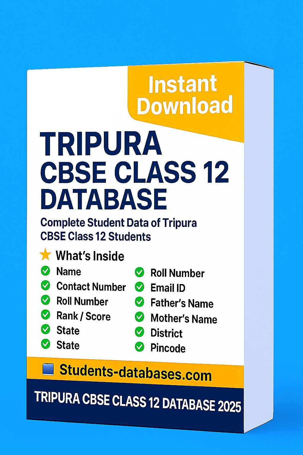 Tripura CBSE Class 12 Database 2025 Tripura CBSE Class 12 Database 2025 - Image 1