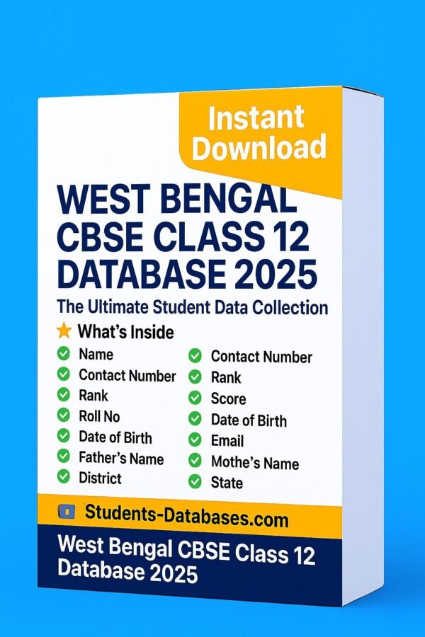 West Bengal CBSE Class 12 Database 2025